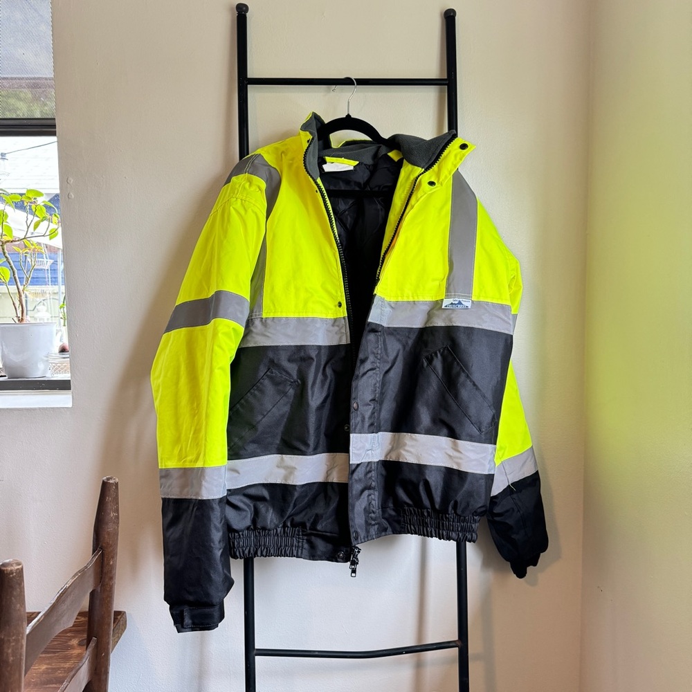 High-Visibility Yellow and Black Jacket